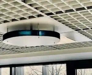 UV-C ceiling-mounted air disinfection unit