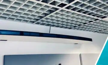 UV-C air disinfection bar, ceiling and wall mount