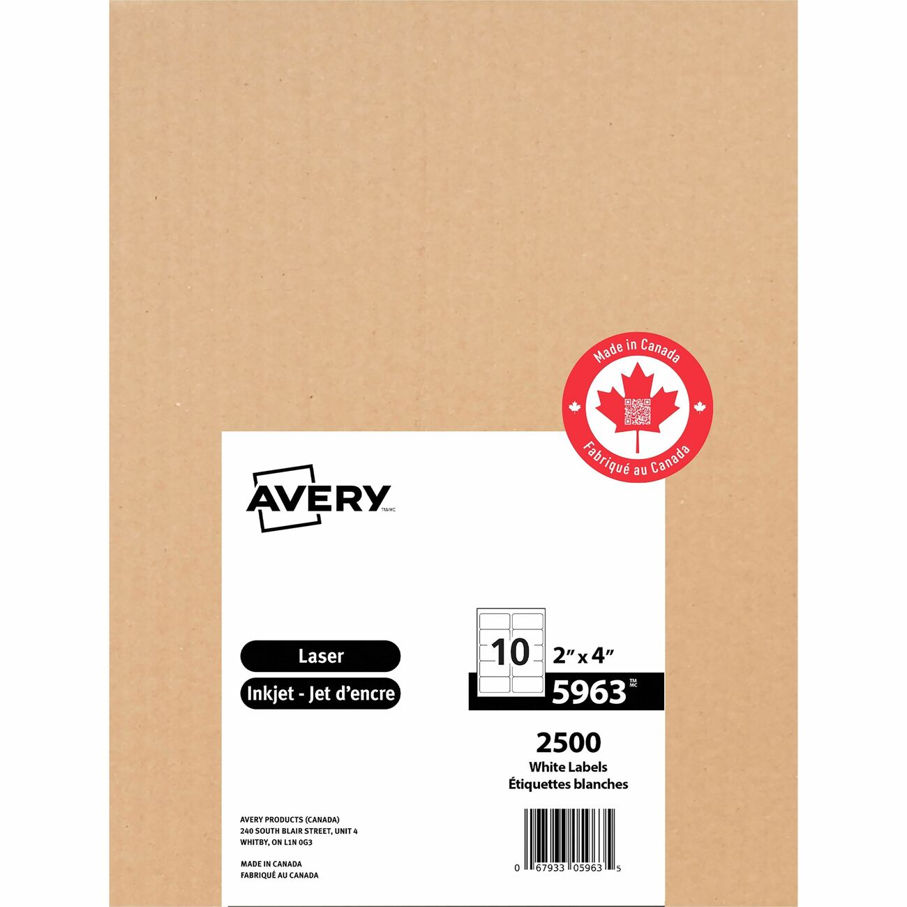 Avery Label Lsr Shippng 2X4 2500