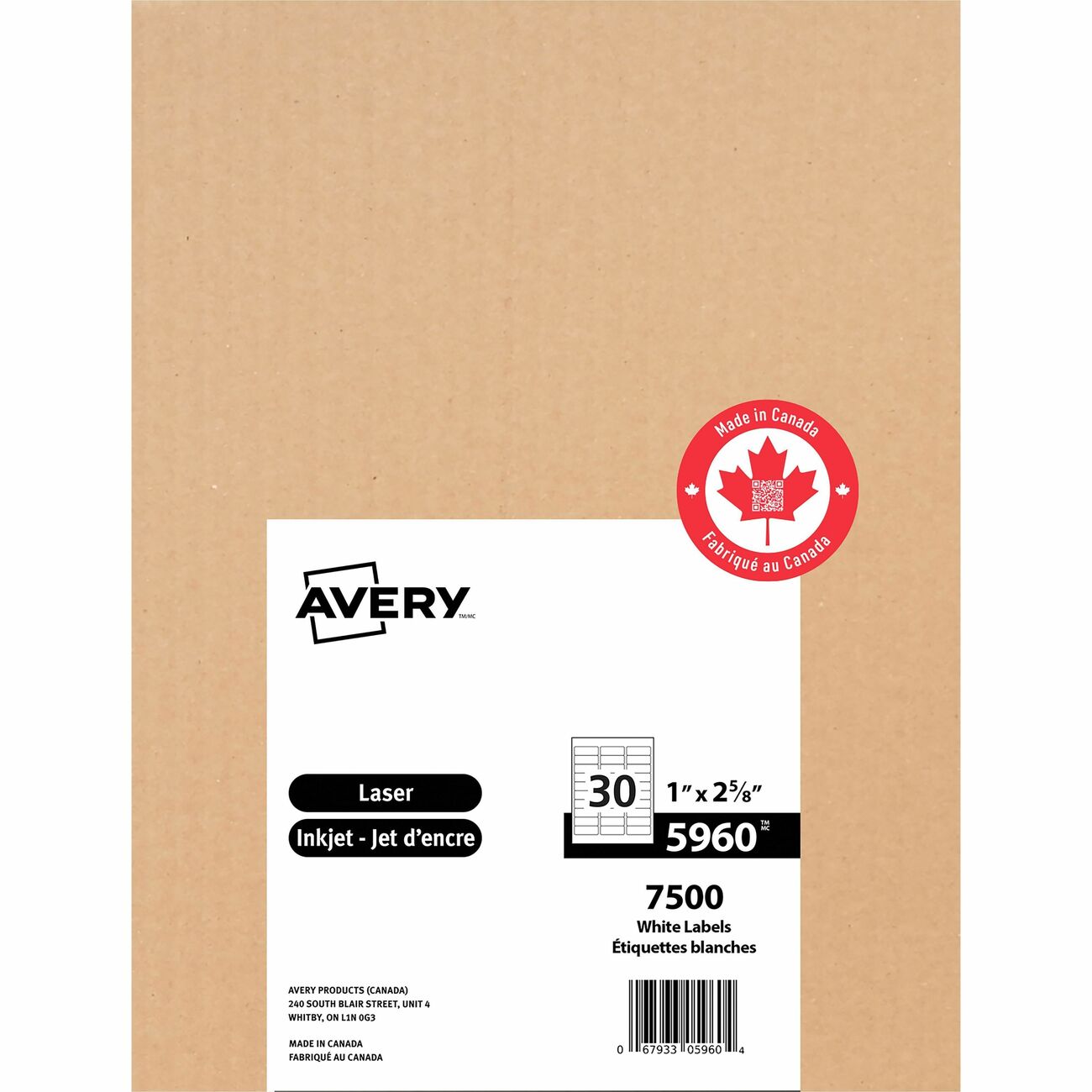 Avery Label Ezpeel Lsr 1X2.6 We