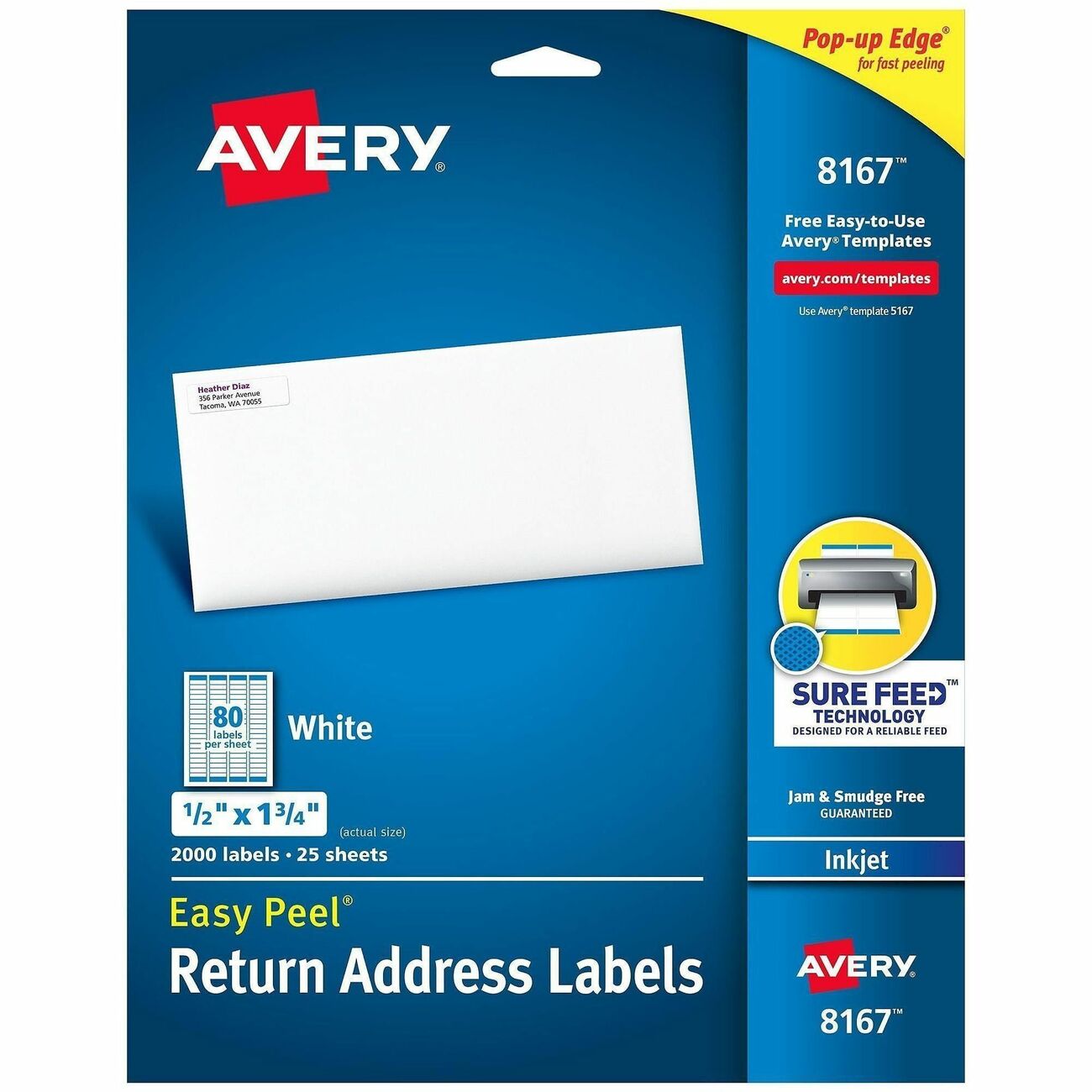 Avery Label Ezpeel Inkjt 1/2X1.75