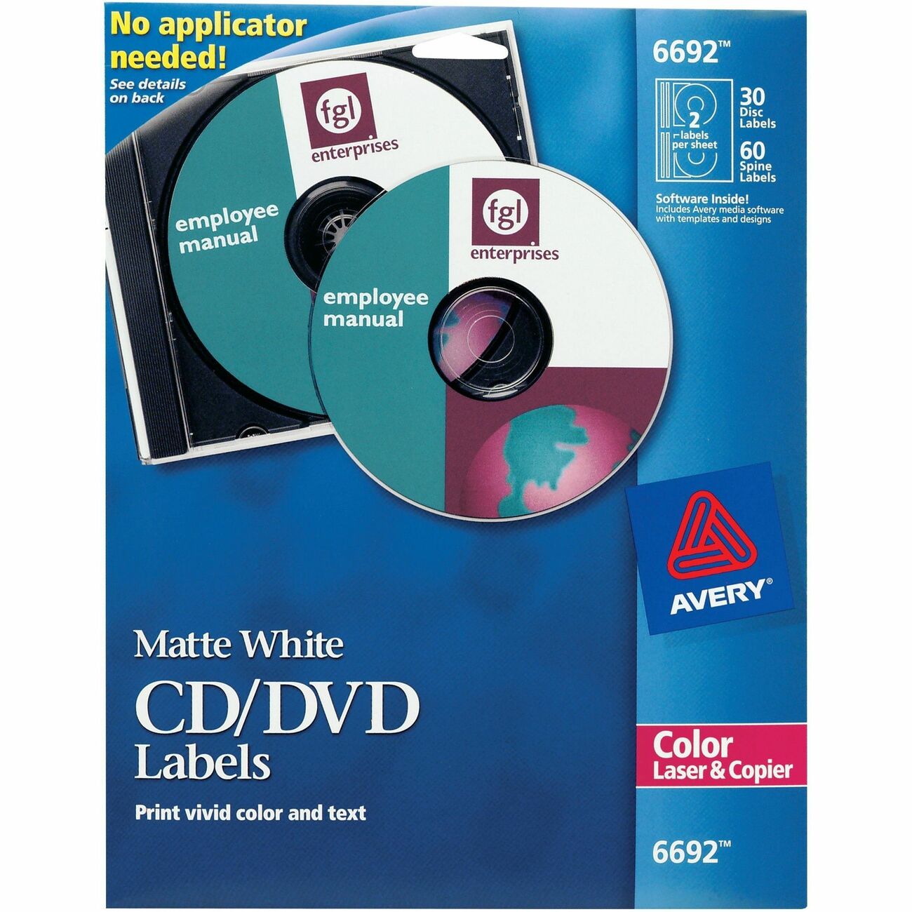 Avery Label Laser Color Cd/Dvd