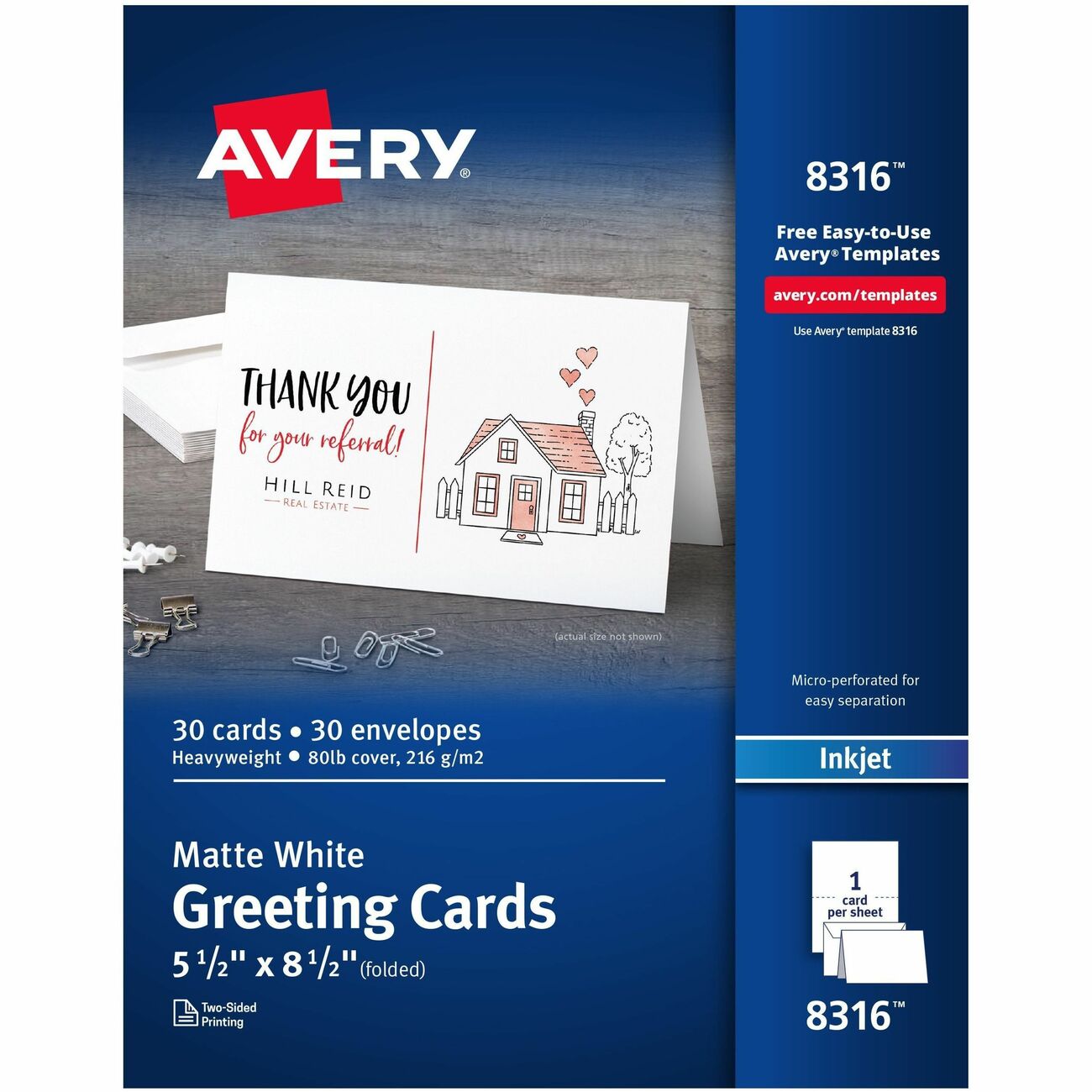 Avery Cards Greeting Inkjt Hvywgt