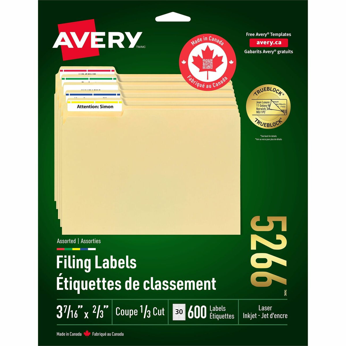 Avery&reg; Assorted Filing Labels