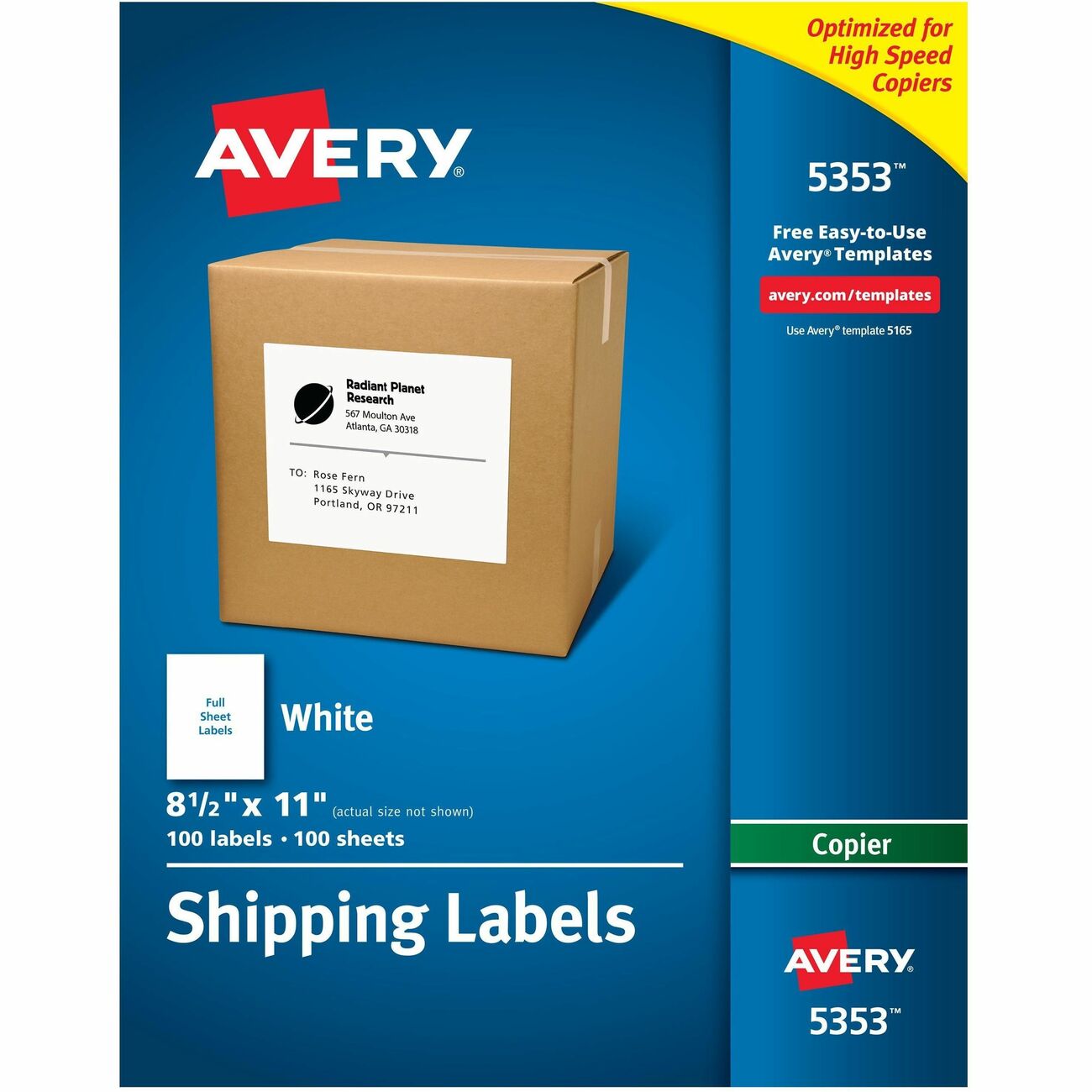 Avery Label Copier 8.5X11 We 100