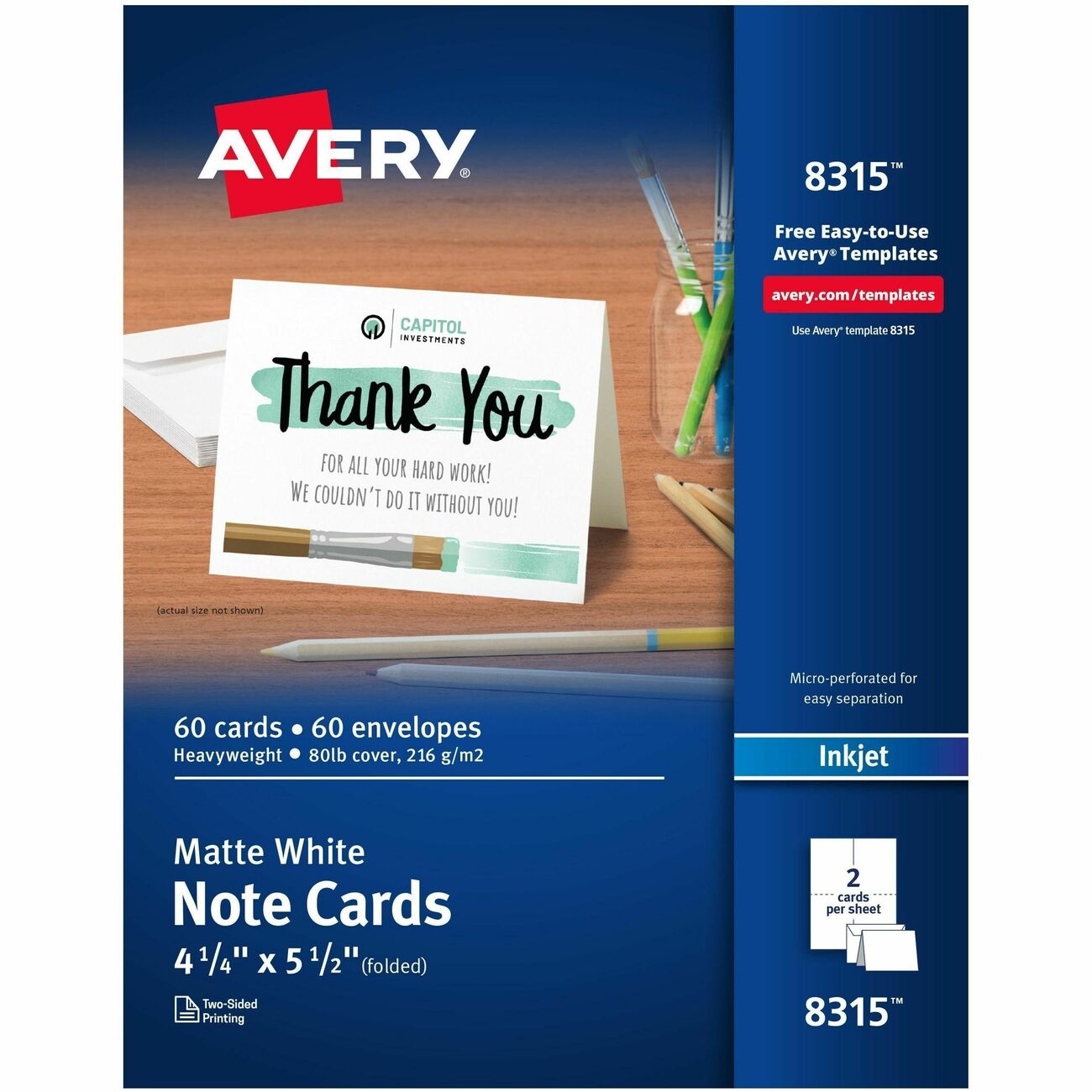 Avery Cards Note Inkjt W/Envlp We