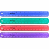 Westcott Transparent Jeweltone 12" Plastic Ruler