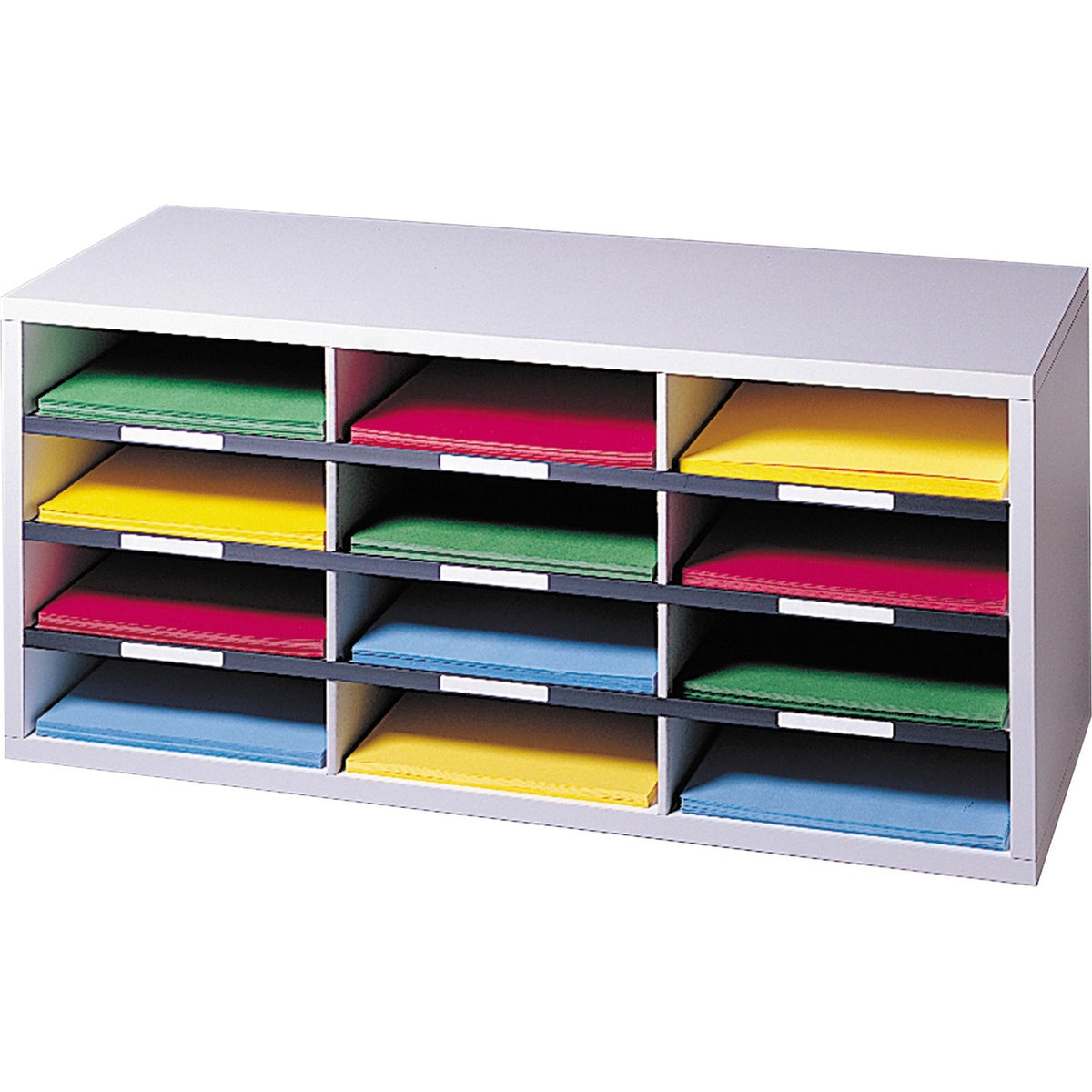 Fellowes Organizer 12Cmprt Ltr Gy