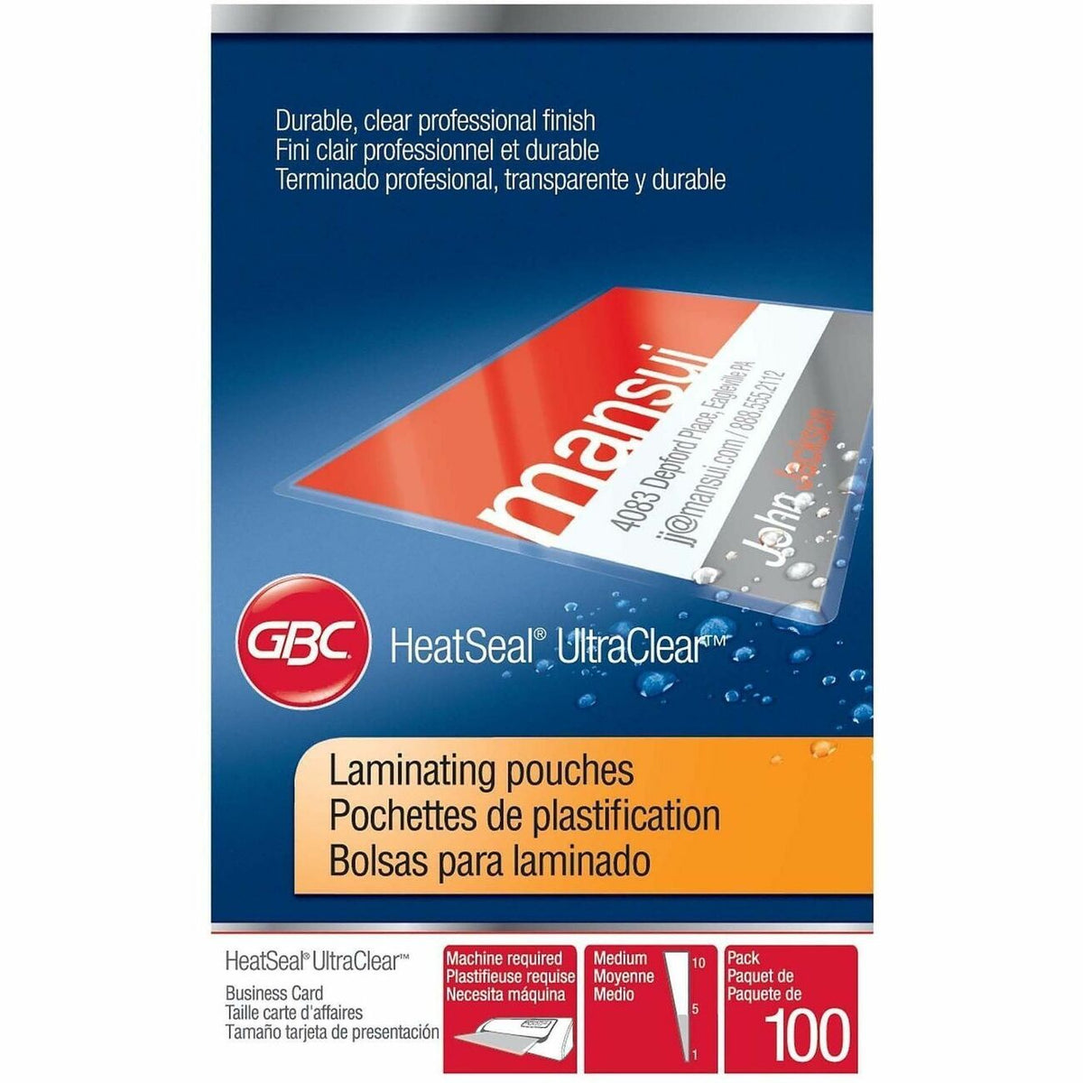 GBC HeatSeal UltraClear Laminating Pouches