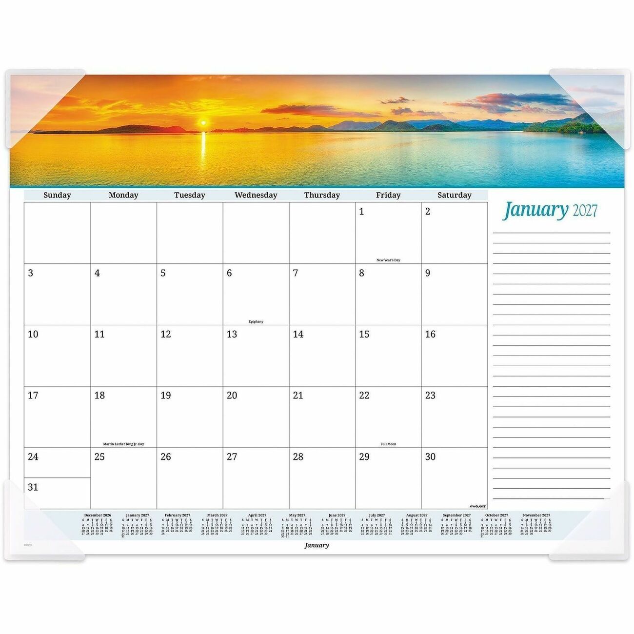 AT-A-GLANCE Calendar Deskpad Seascape