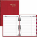 Brownline CoilPro Daily Planner, 10" x 7-7/8" , English, Red