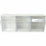 Deflecto Tilt Bin Interlocking Multi-Bin Storage Organizer