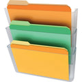 deflecto Pocket Wall 3/Pk Stack Cl