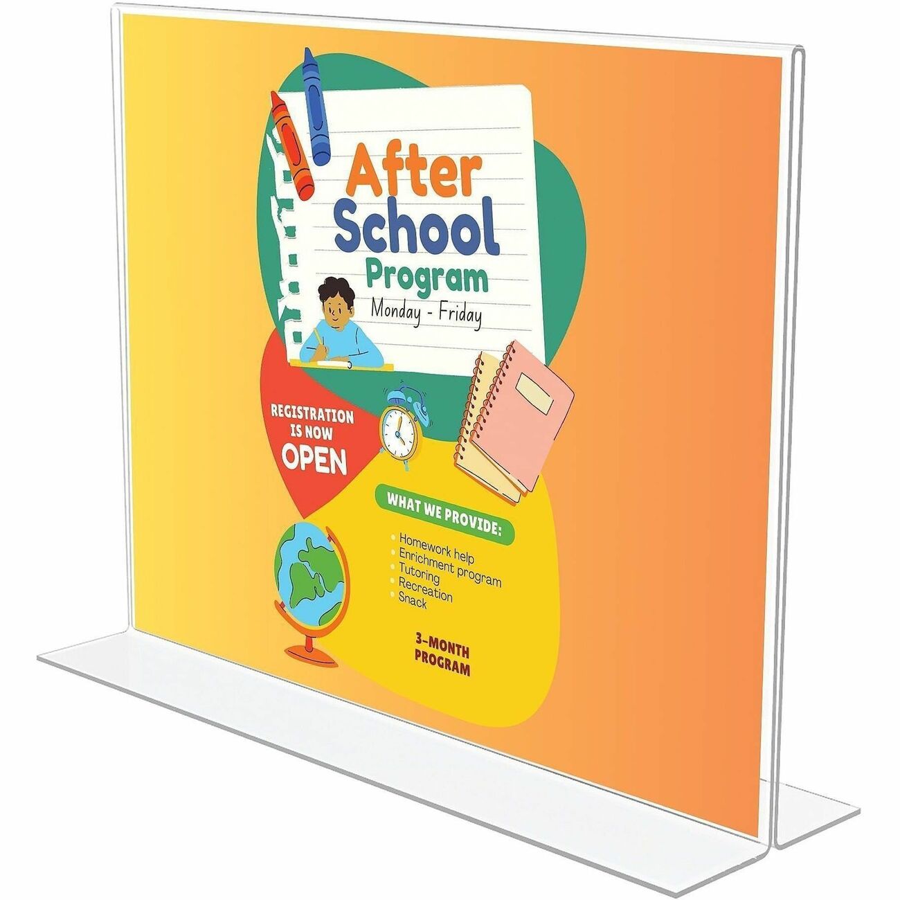 deflecto Holder Sign 11X8.5 Clr