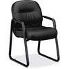 HON Chair Guest Sled Lthr Bk