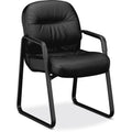 HON Chair Guest Sled Lthr Bk