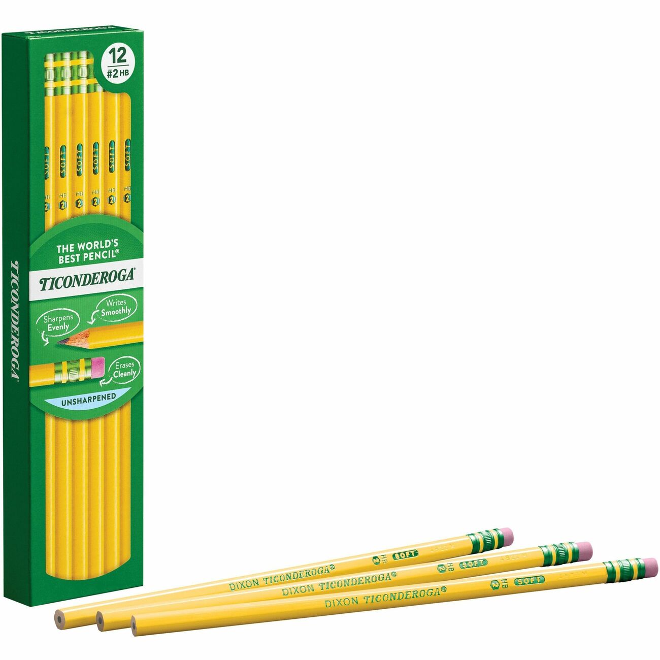 Dixon Ticonderoga Pencil Wooden #2Hb 12Ct