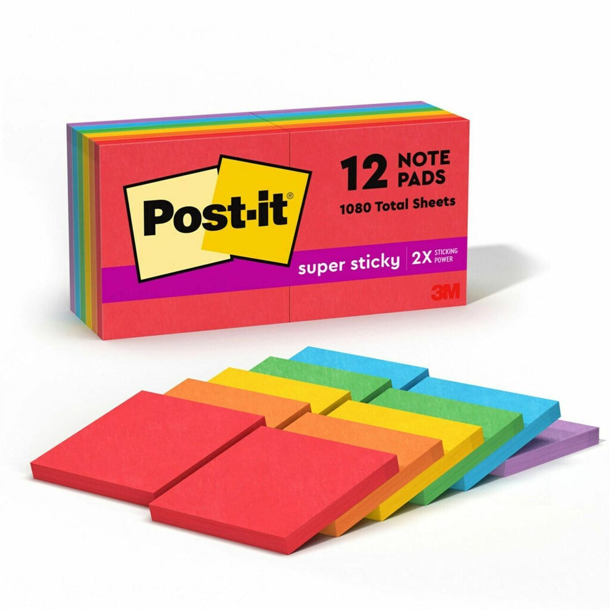 Post-it&reg; Super Sticky Notes - Playful Primaries Color Collection