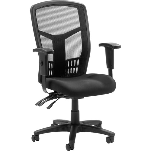 Lorell Executive Mesh Swivel Chair, Black