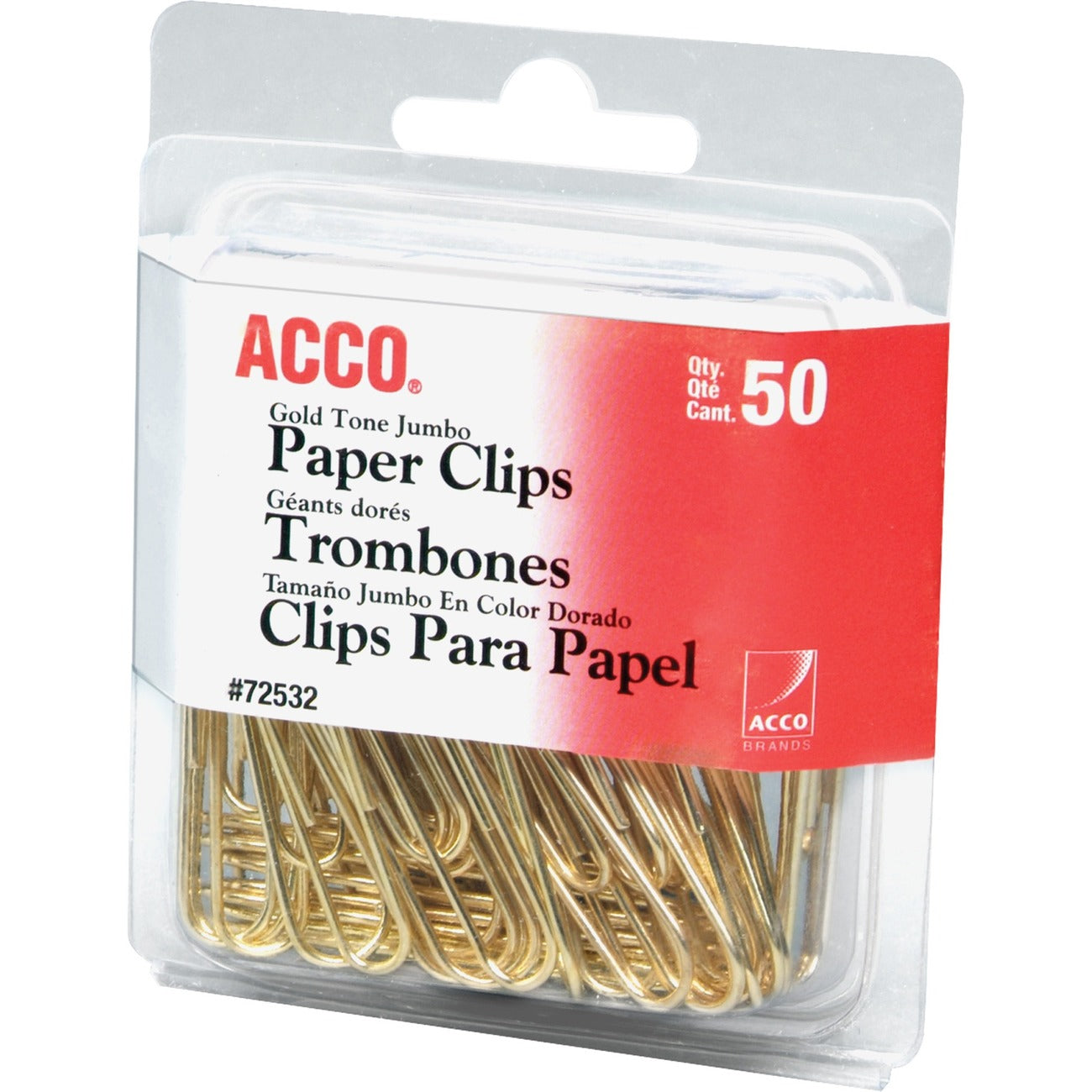 ACCO Clip Paper Jumbo Gold