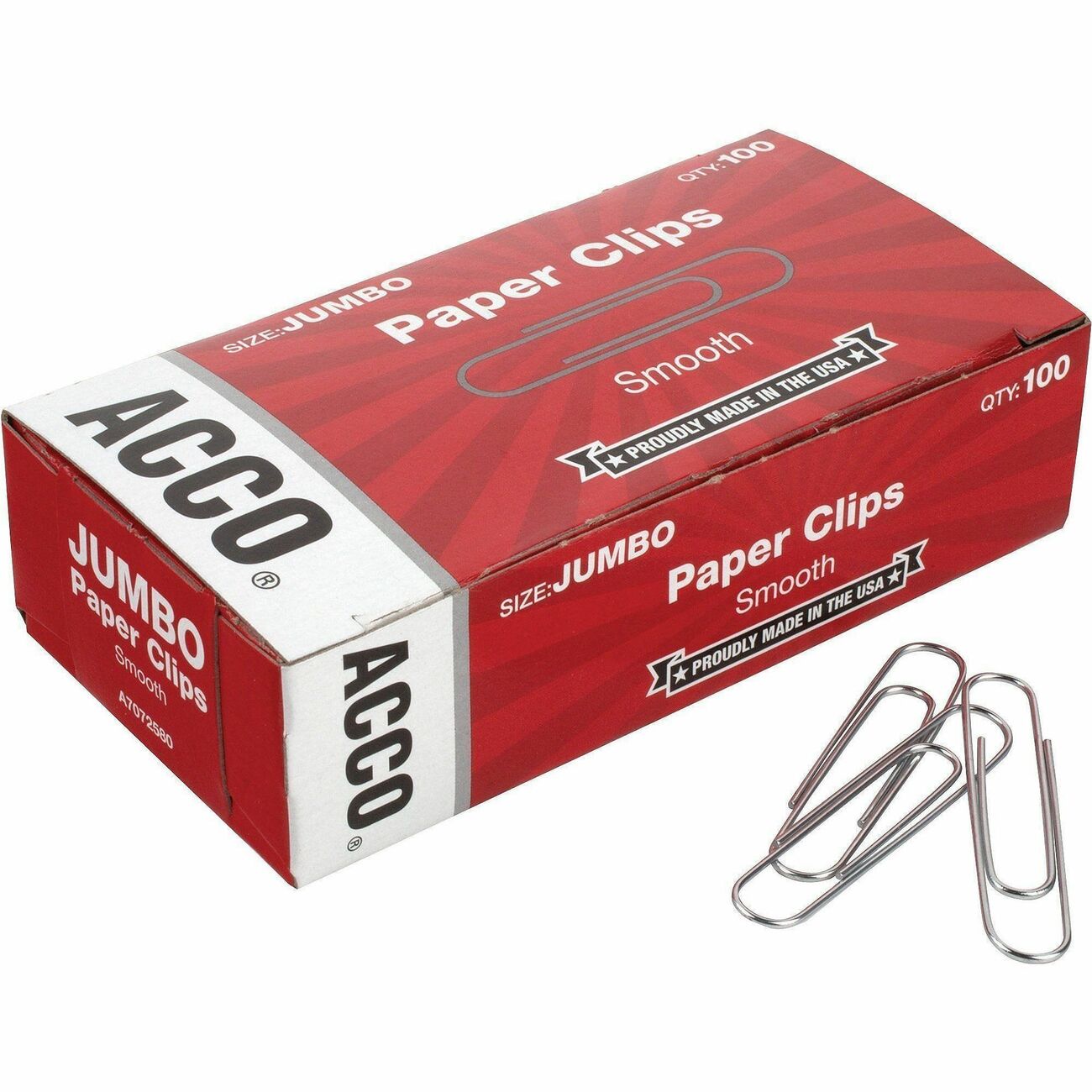 ACCO Clips Paper Standard Jumbo