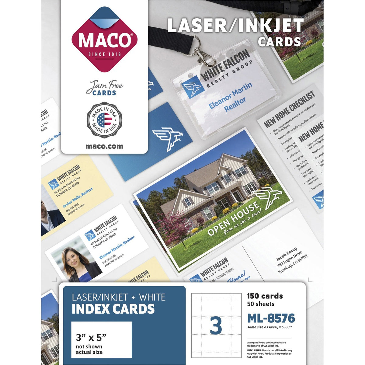 Maco Laser/Inkjet 5"x3" Cards