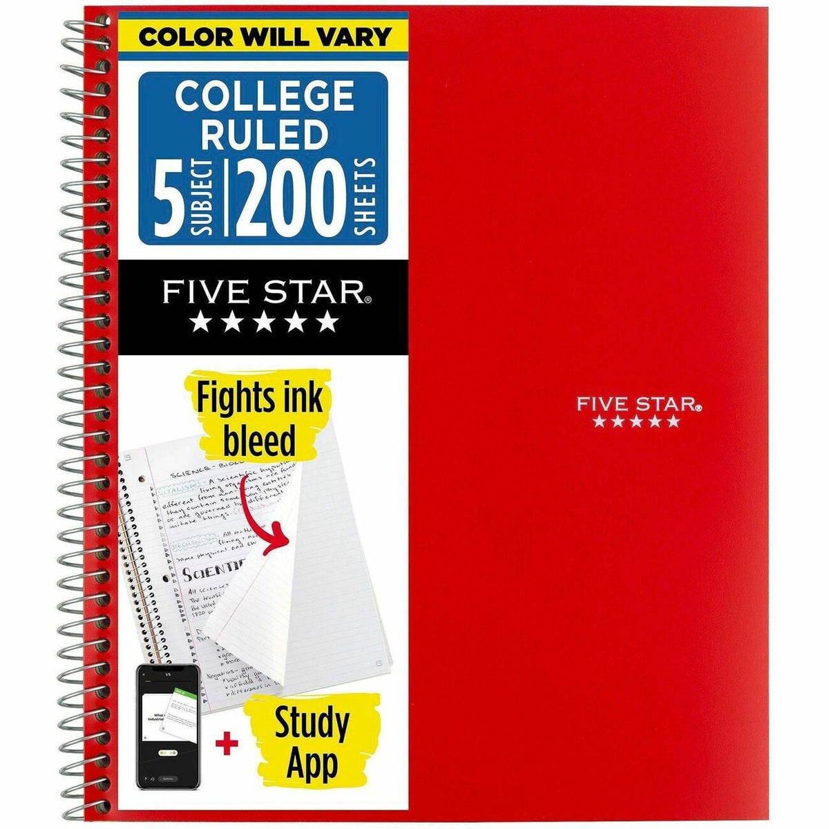 Mead Five-Star Wirebound 5-Subject Notebook