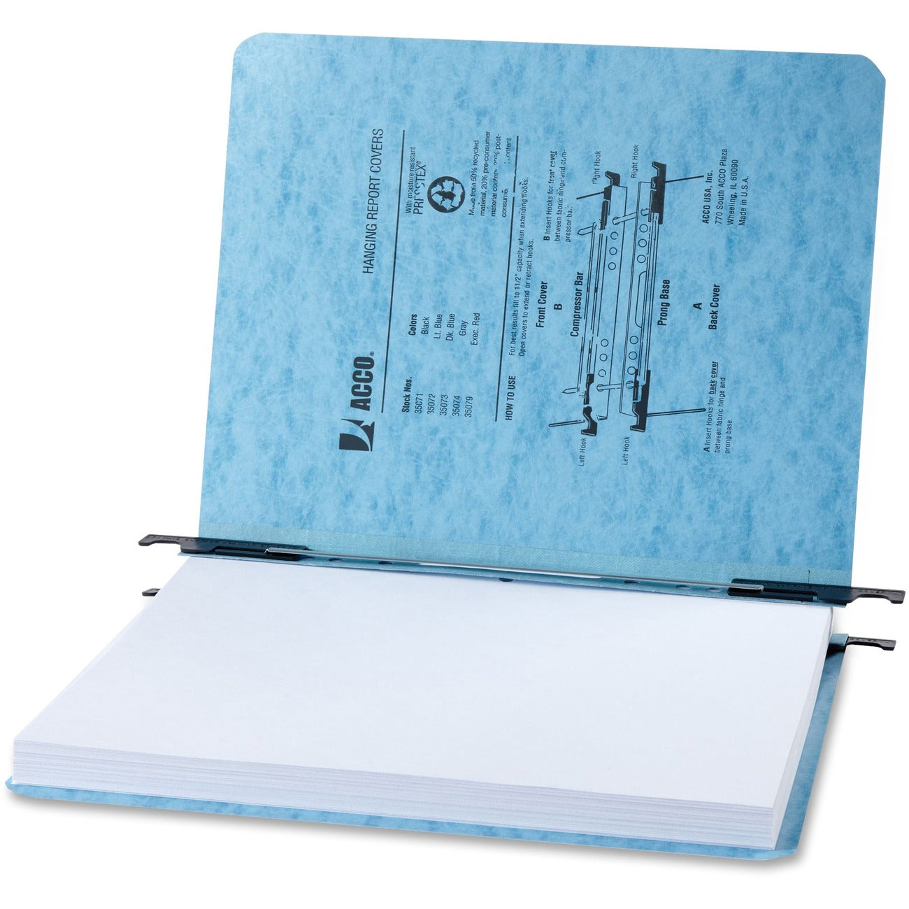 ACCO Cover Rprt Hangng Prstx Lbe
