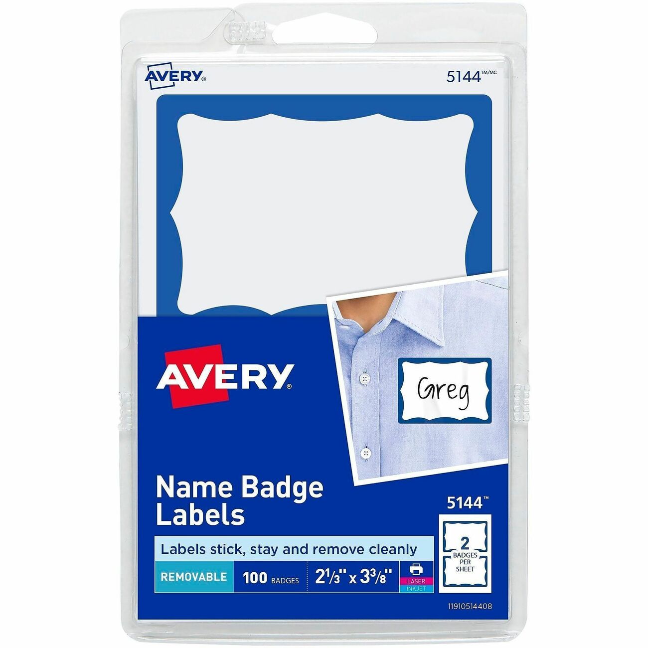 Avery Badge Adhesive Be Brdr 100