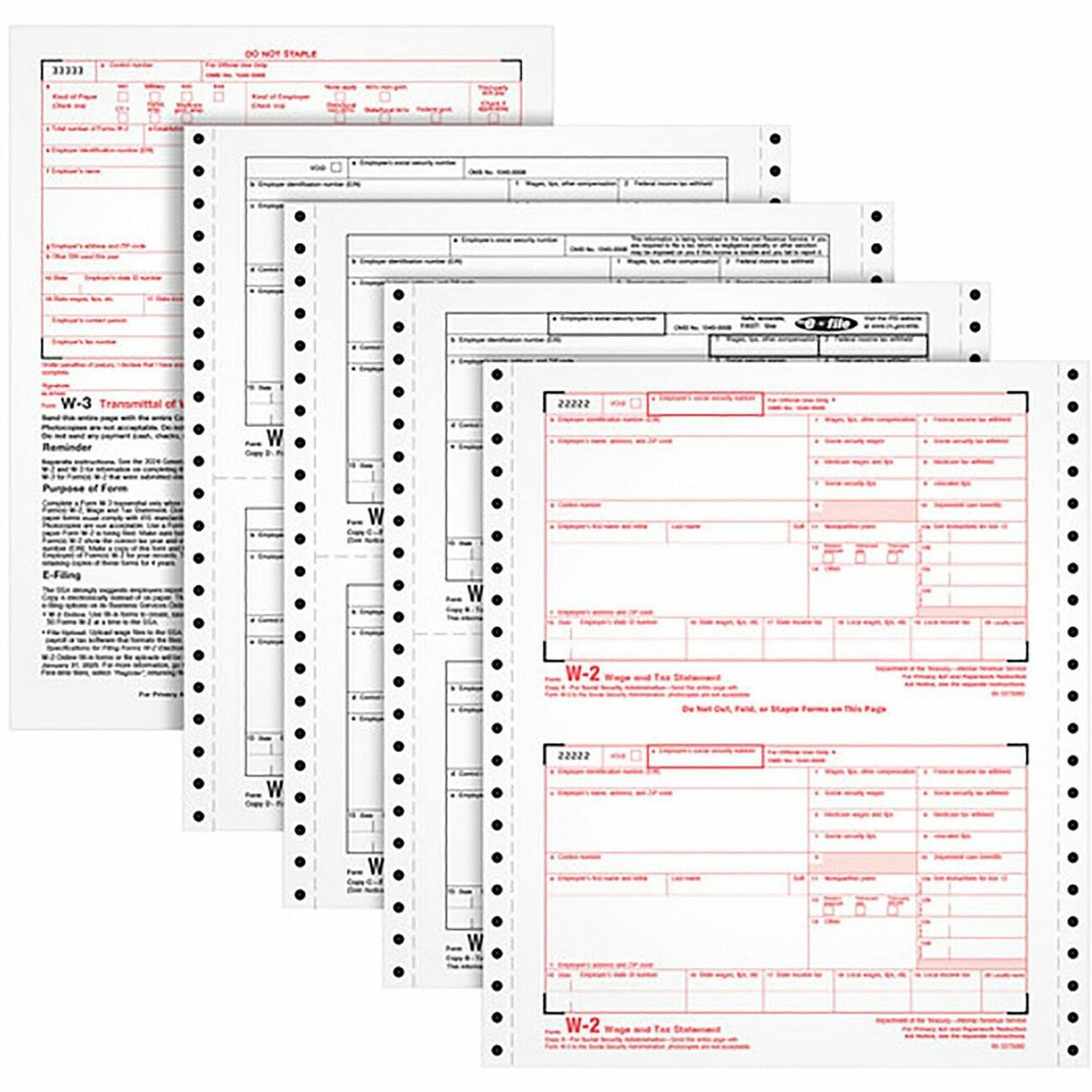 TOPS Carbonless Standard W-2 Tax Forms