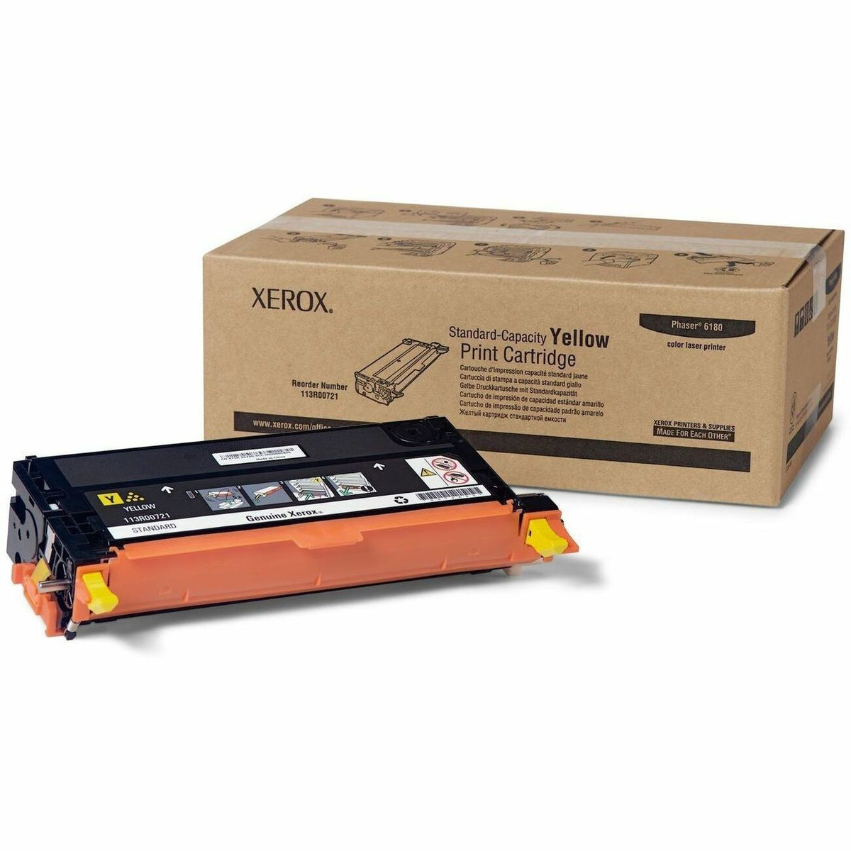 Xerox Original Laser Toner Cartridge - Yellow - 1 Each