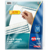 Avery Index Maker 12 Tab