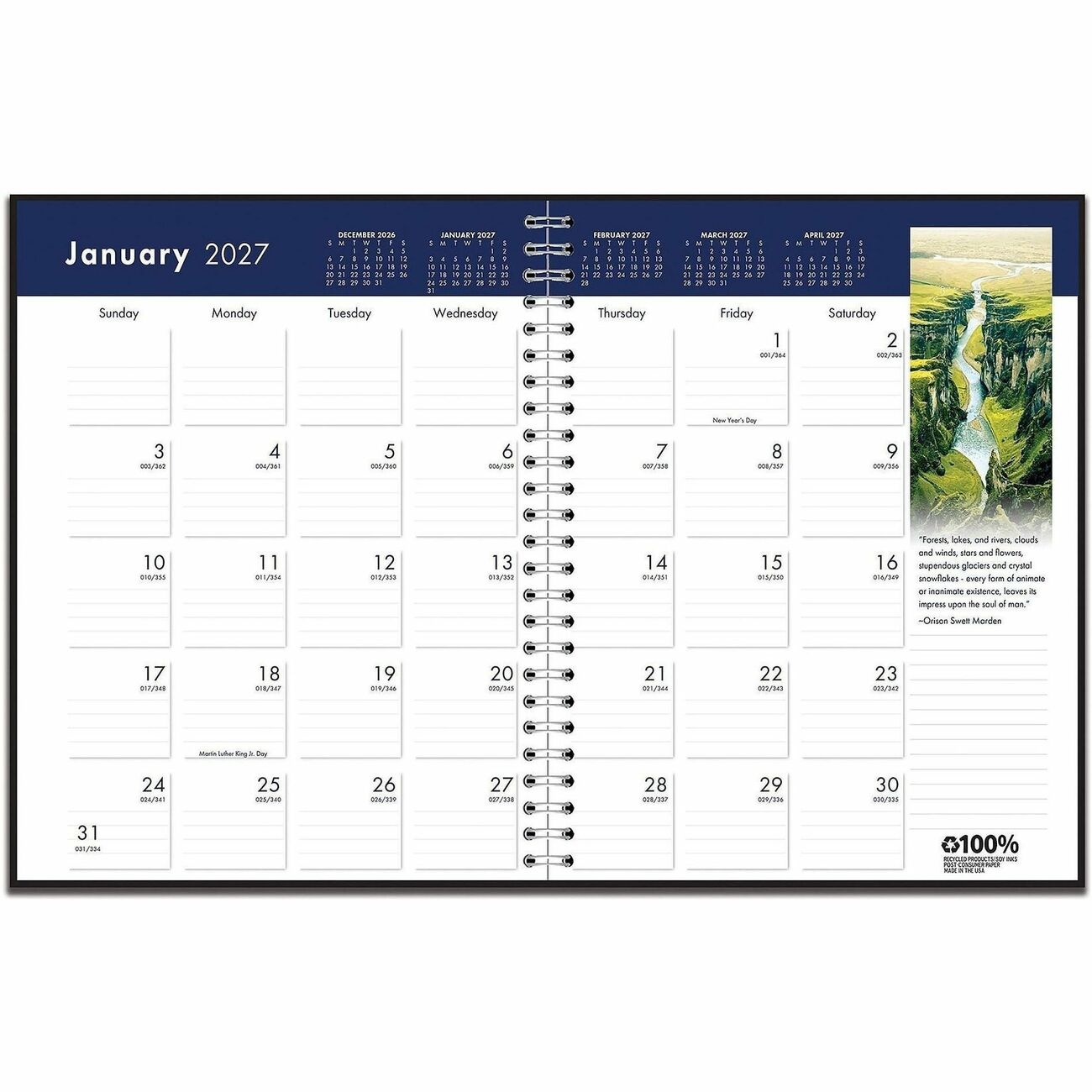 Earthscapes Monthly Planner