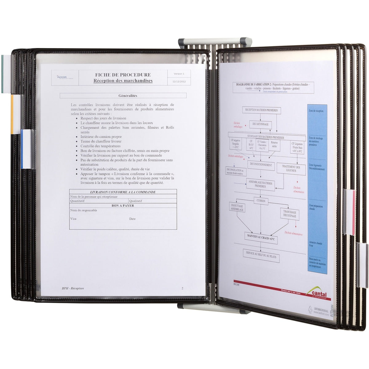 Djois by Tarifold Wall-Mountable Antimicrobial Reference Display Unit