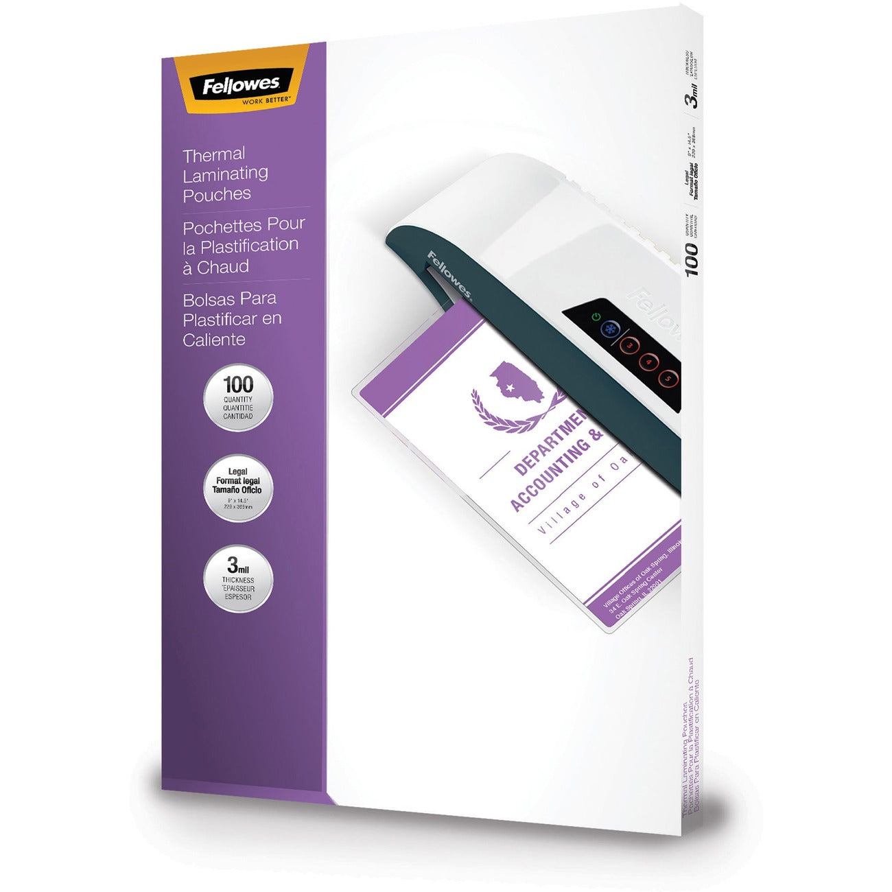 Fellowes Pouch Laminate Legal 3Mil