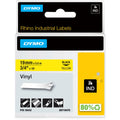 DYMO Tape Ind Vnyl 3/4' Bk/Yw
