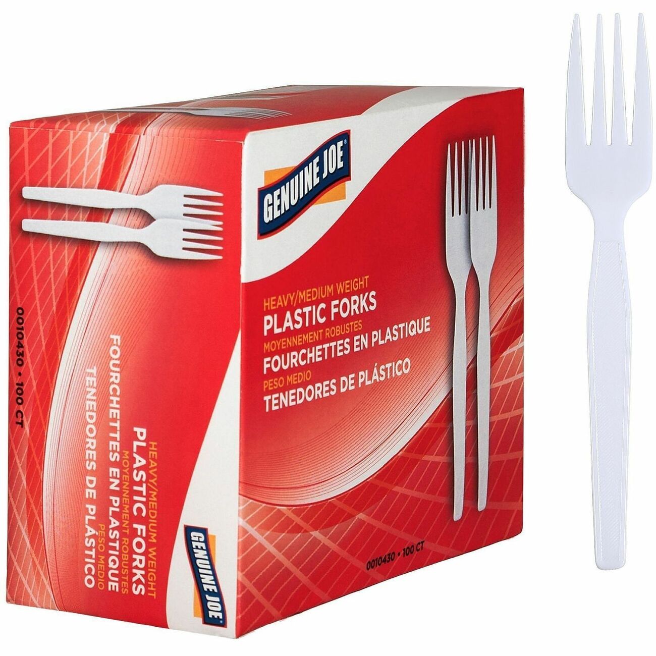 Genuine Joe Fork Hvy Wgt Bxd 100Ct