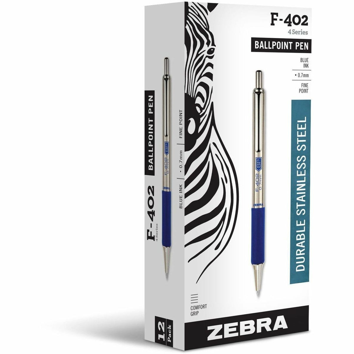 Zebra F-402 Retractable Ballpoint 0.7mm Blue ink