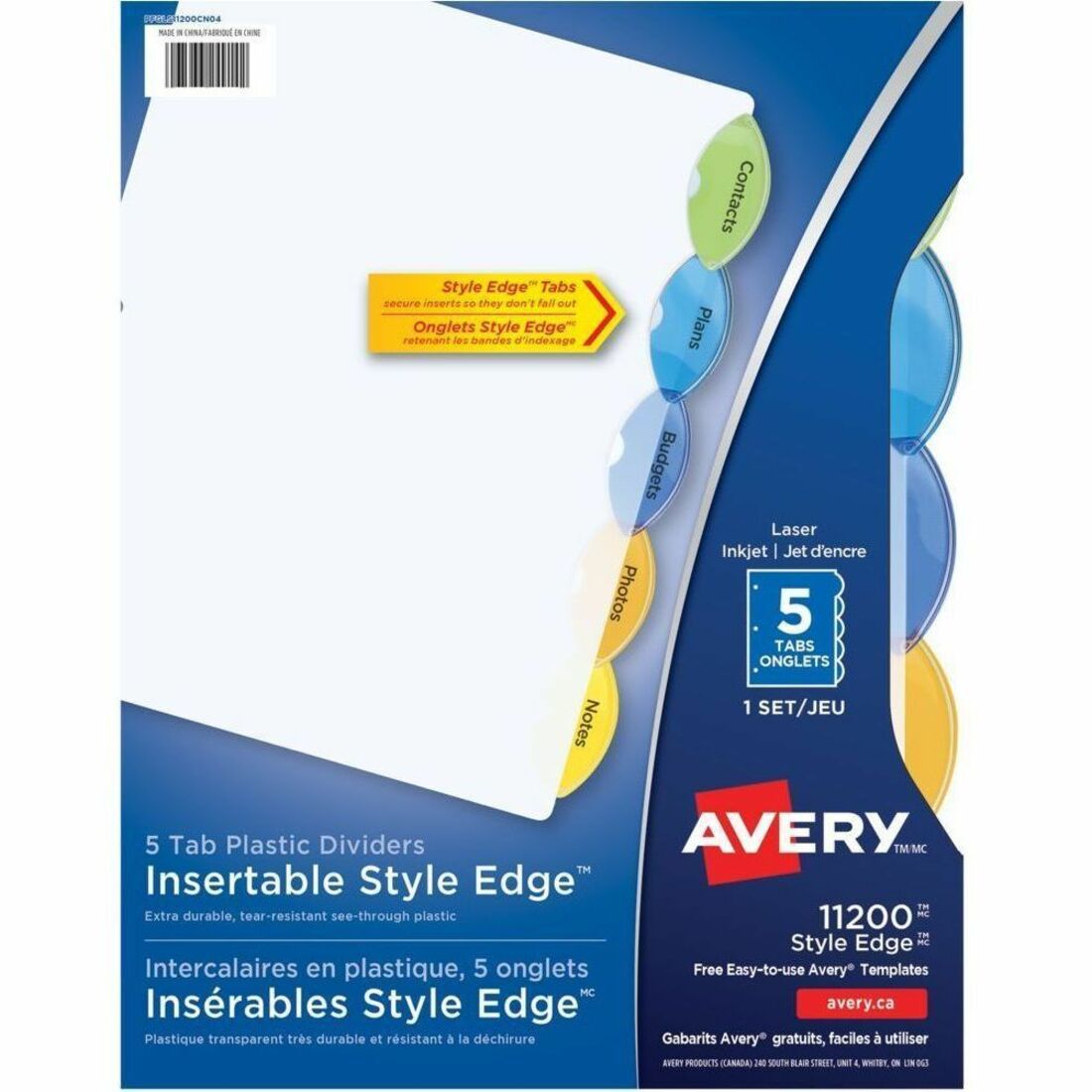 Avery Dividers Insert Style 5Tab