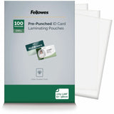 Fellowes Punched ID Card Glossy Thermal Laminating Pouches