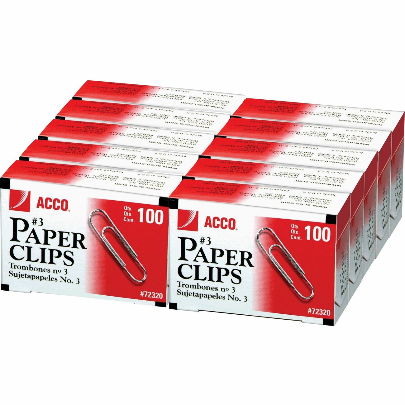ACCO Clip Paper #3 Reg