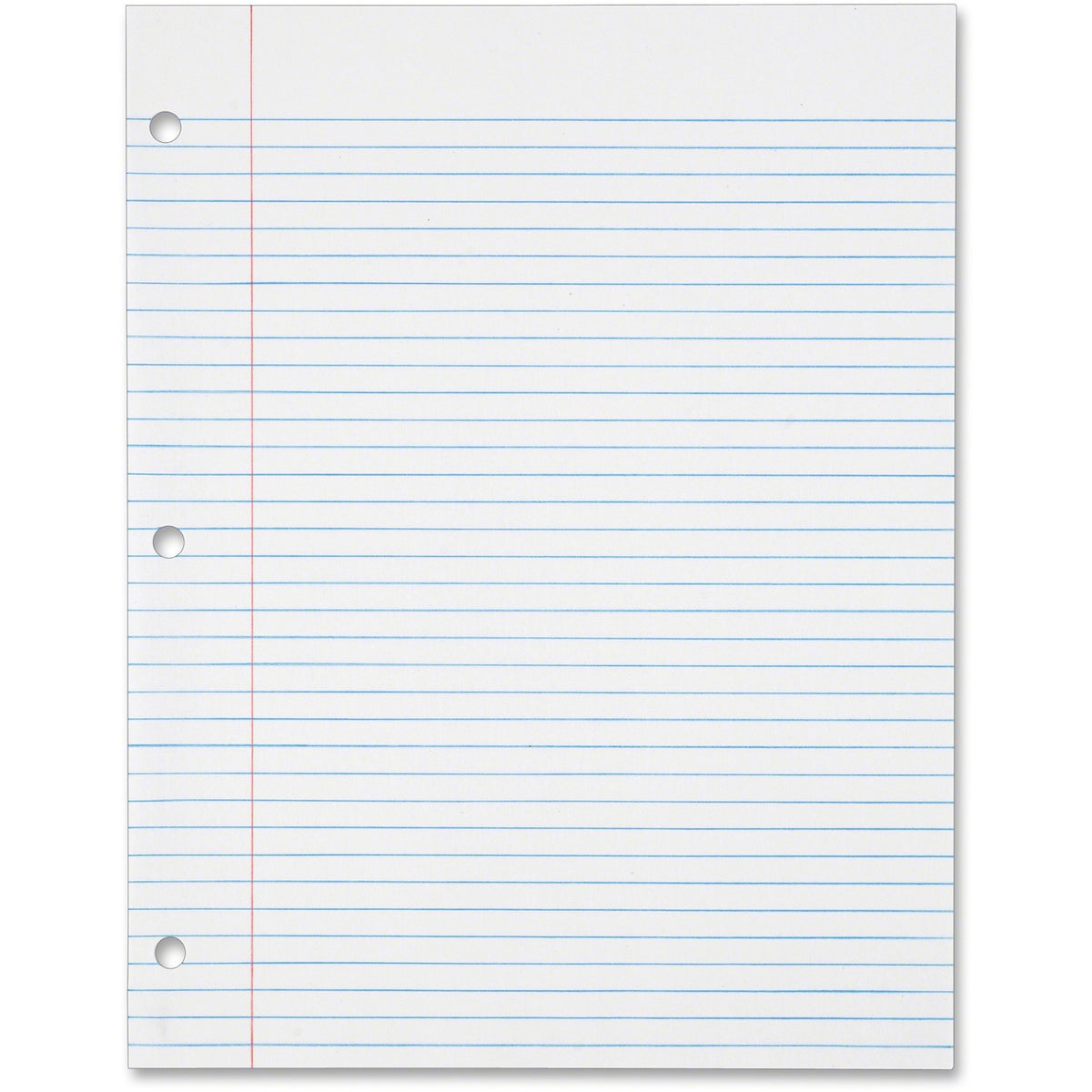 TOPS 16 - lb. College - ruled 3H Punched Filler Paper - Letter