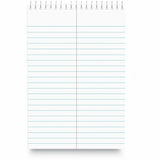 Universal Steno Pads, Gregg Rule, Red Cover, 80 White 6 x 9 Sheets