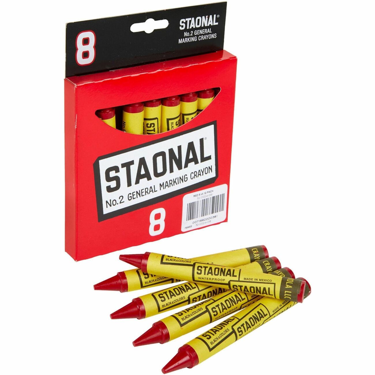 Crayola Staonal Marking Crayons, Box, Red