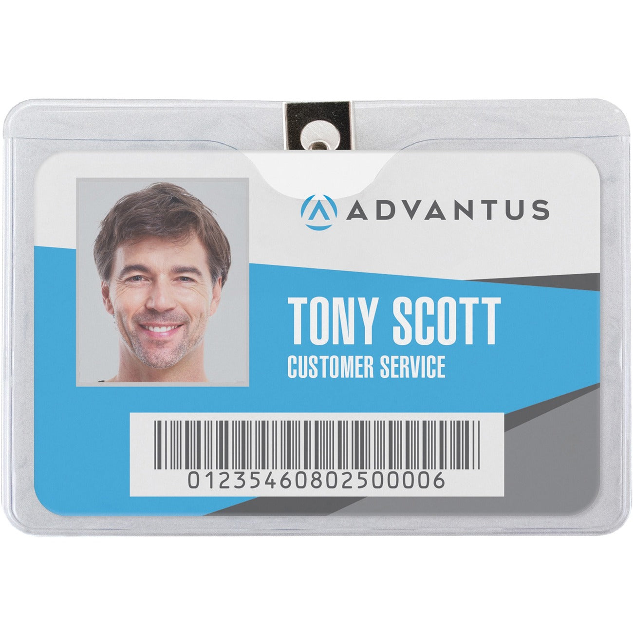 Advantus Holder W/Clp Hrz 50Pk Clr