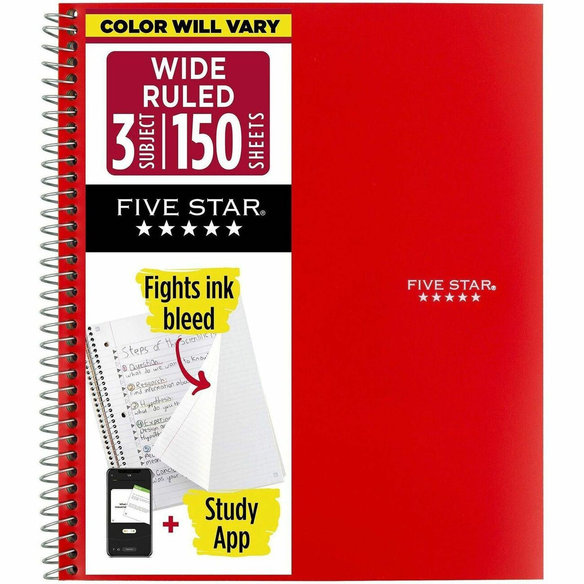 Five Star Three-subject Notebook