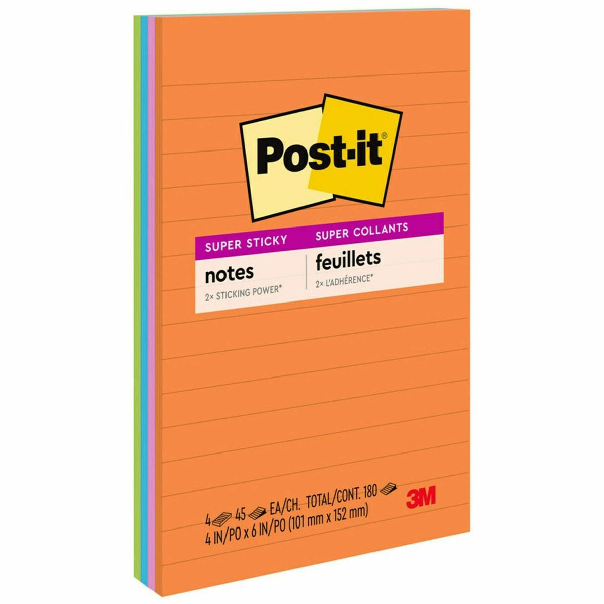 Post-it&reg; Super Sticky Notes - Energy Boost Color Collection
