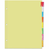 Universal Insertable Tab Index, 8-Tab, 11 x 8.5, Buff, Assorted Tabs, 24 / Boxs