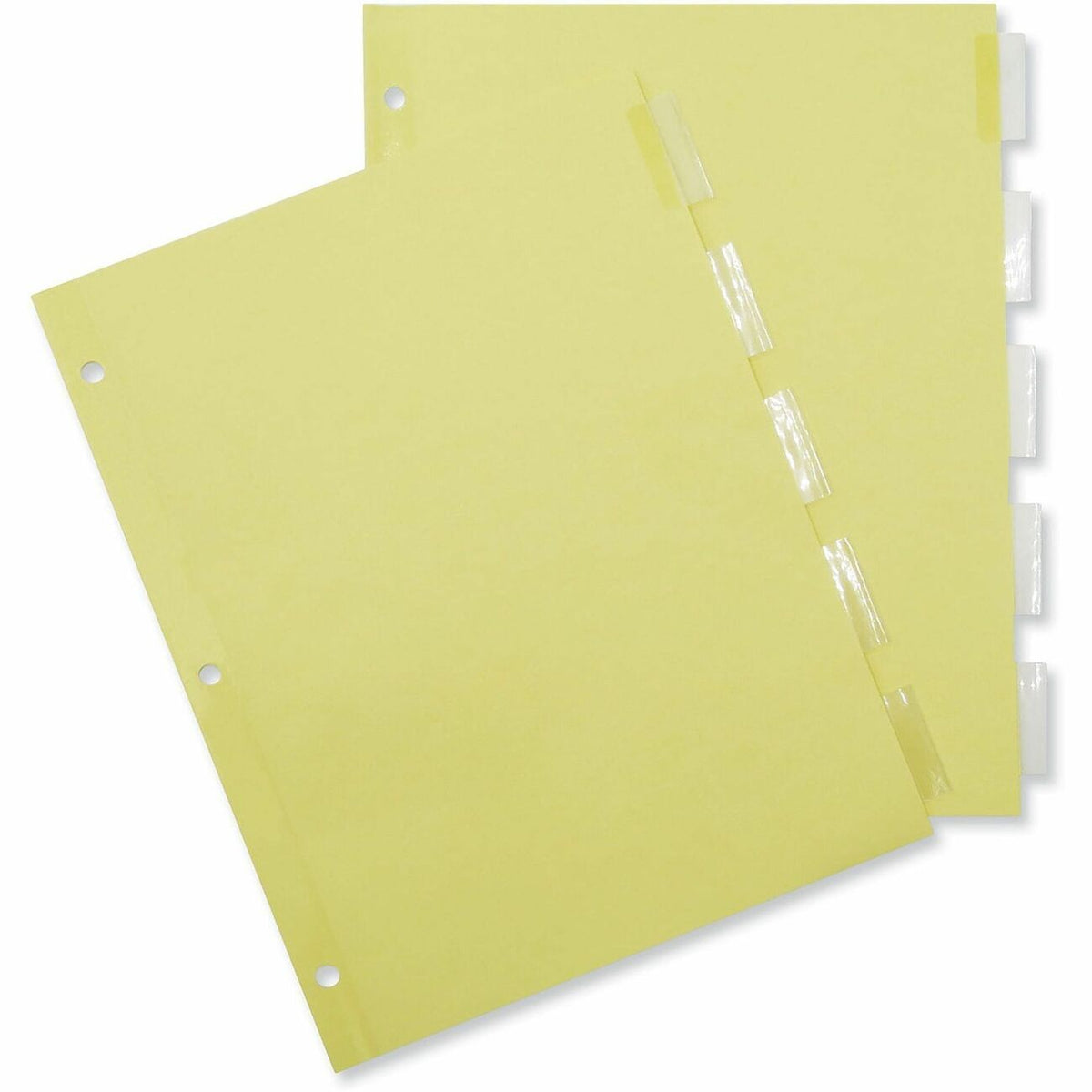 Universal Insertable Tab Index, 5-Tab, 11 x 8.5, Buff, Clear Tabs, 24 / Boxs
