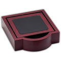 Coaster Set Lthr Rosewood